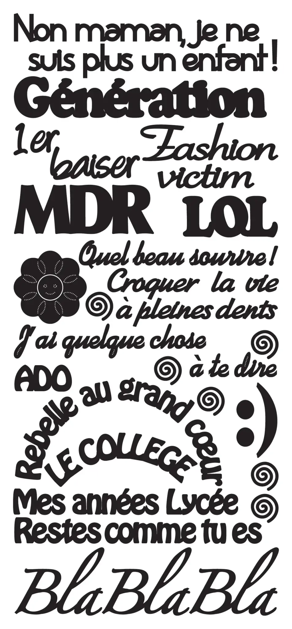 ECSTASY CRAFTS ECSTASY CRAFTS GÉNÉRATION BLACK PEEL OFF STICKERS