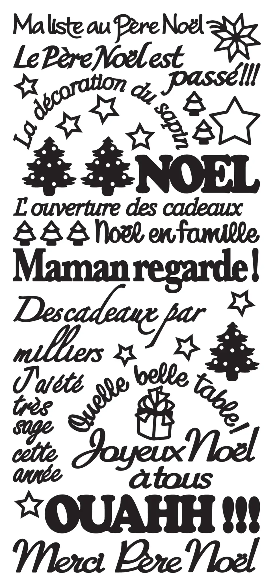 ECSTASY CRAFTS ECSTASY CRAFTS MAMAN REGARDE BLACK PEEL OFF STICKERS