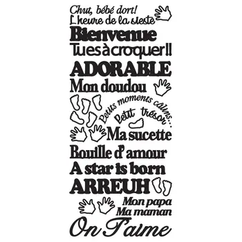 ECSTASY CRAFTS ECSTASY CRAFTS CHUT BÉBÉ DORT BLACK PEEL OFF STICKERS