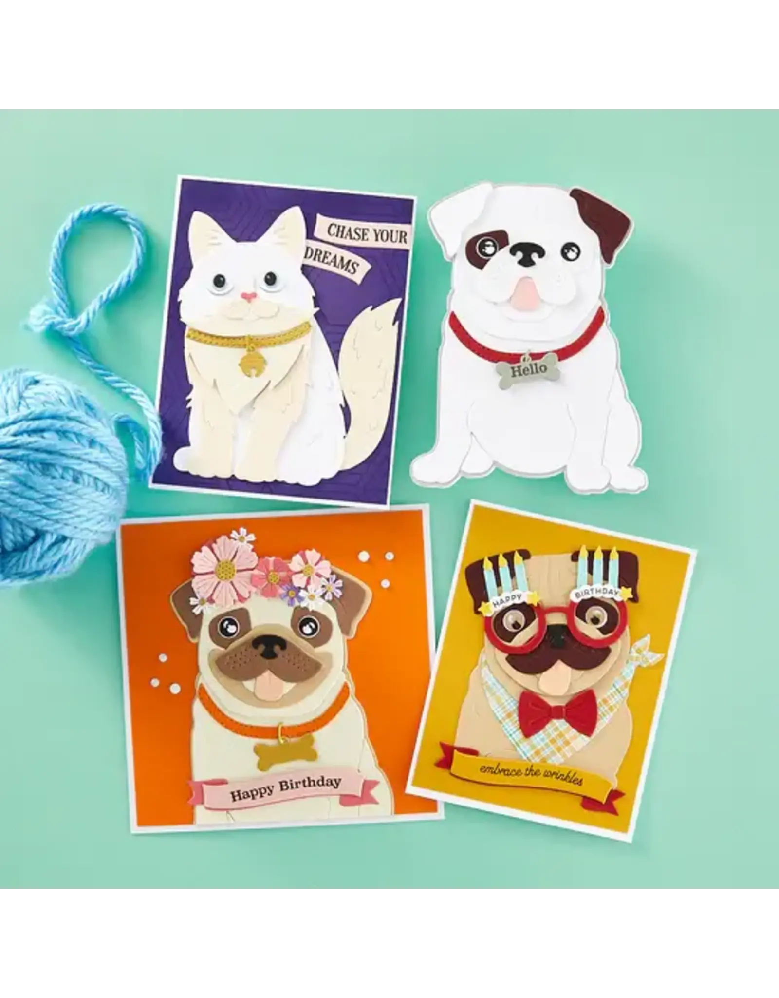 SPELLBINDERS SPELLBINDERS BIBI CAMERON BIG CAT BIBI'S CATS AND PUGS COLLECTION DIE SET