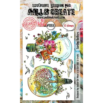AALL & CREATE AALL & CREATE AUTOUR DE MWA #1188 EARTHY BULBERS A6 CLEAR STAMP SET