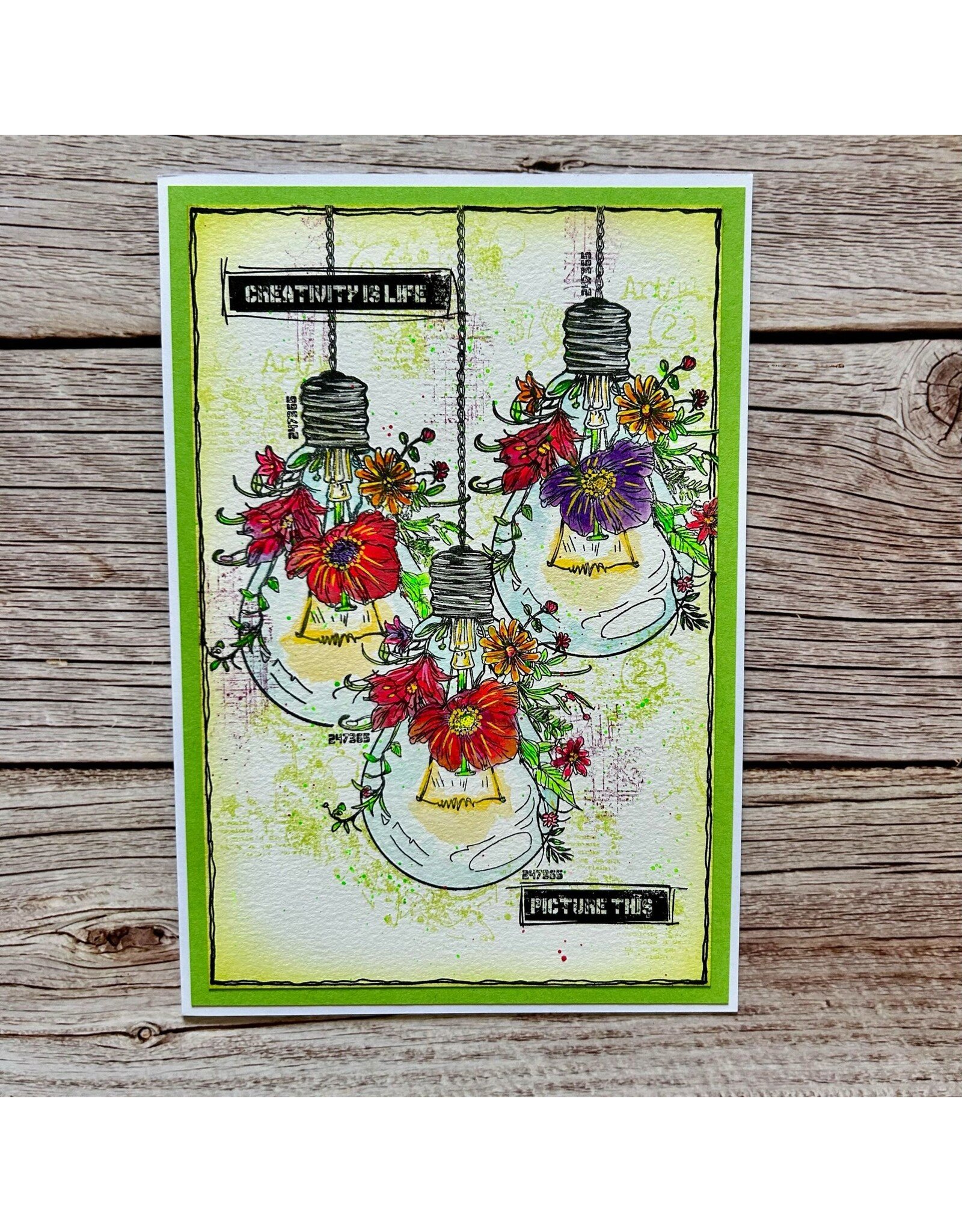 AALL & CREATE AALL & CREATE AUTOUR DE MWA #1188 EARTHY BULBERS A6 CLEAR STAMP SET