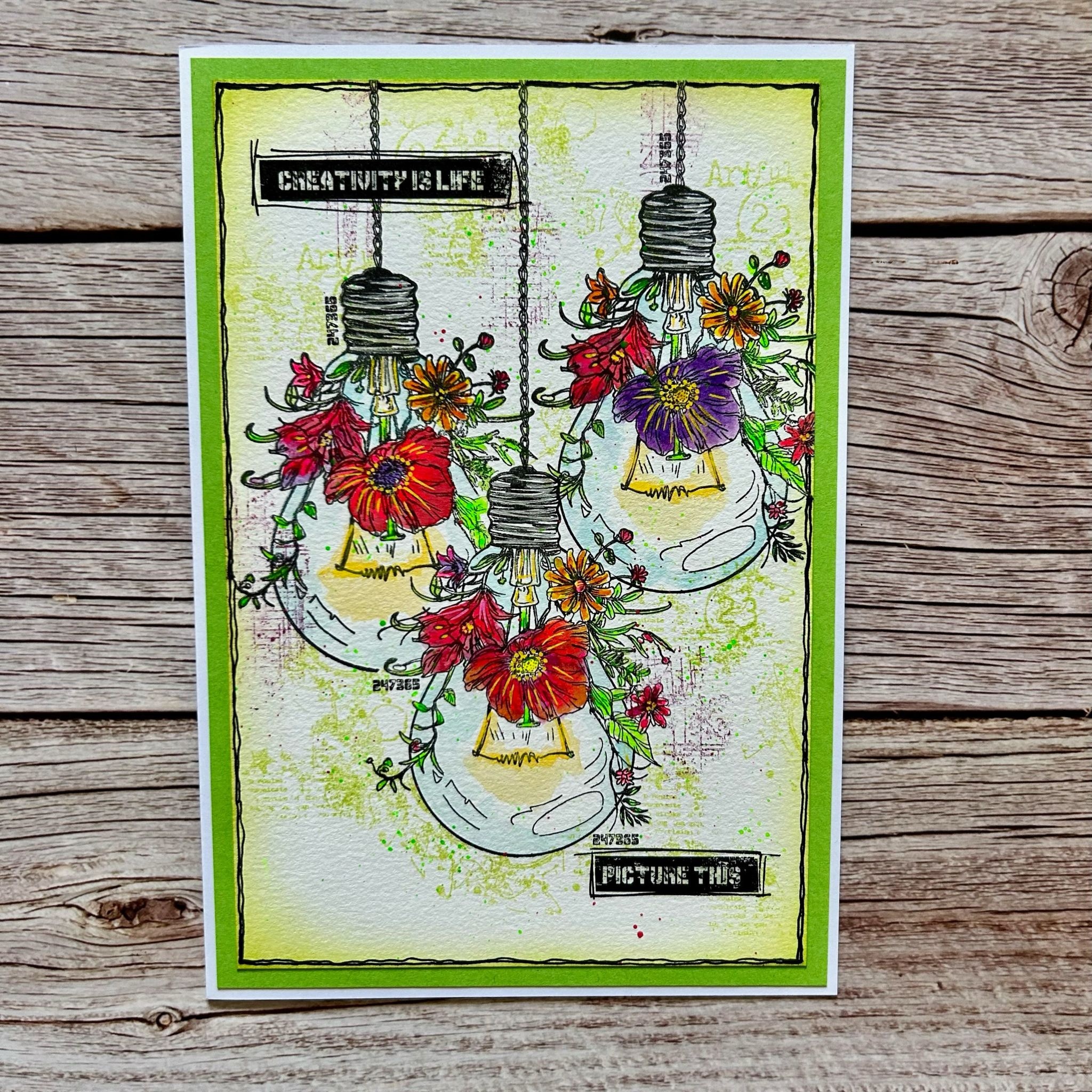 AALL & CREATE AALL & CREATE AUTOUR DE MWA #1188 EARTHY BULBERS A6 CLEAR STAMP SET