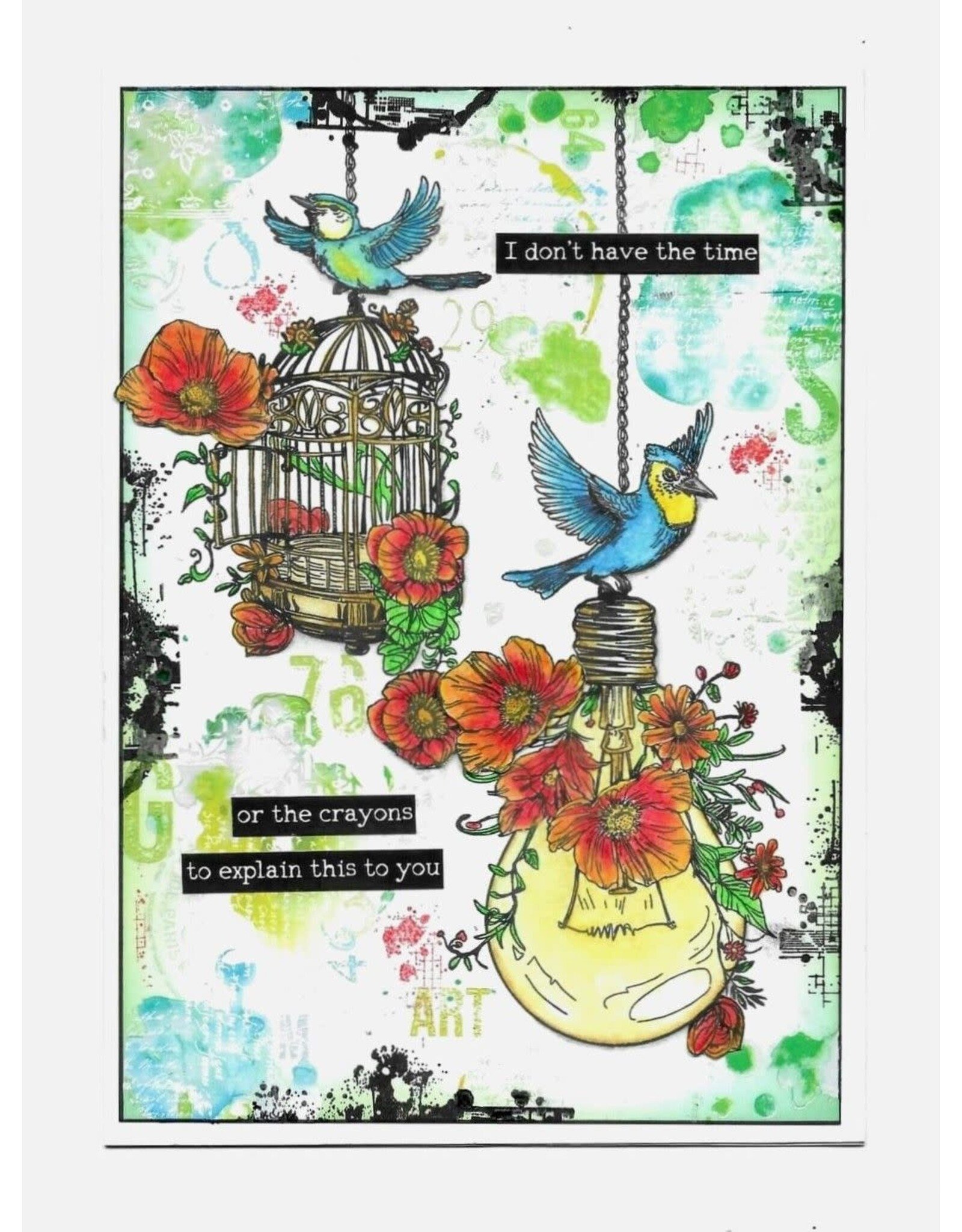 AALL & CREATE AALL & CREATE AUTOUR DE MWA #1189 GILDED SHATTERS A6 CLEAR STAMP SET