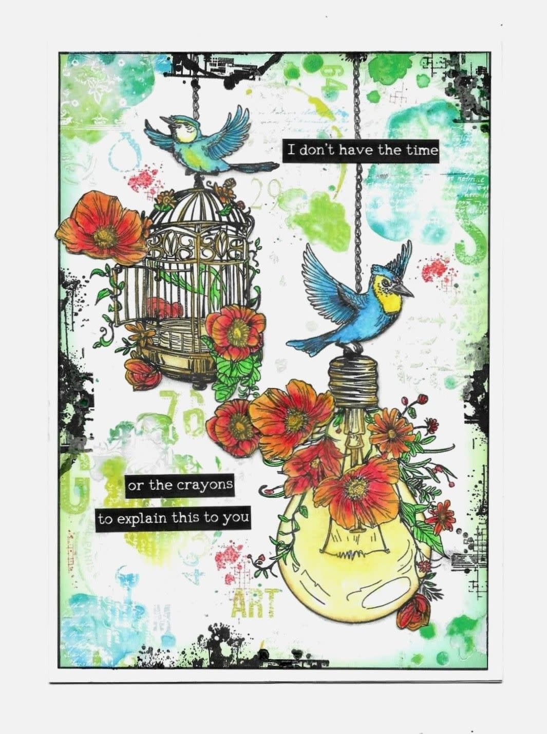AALL & CREATE AALL & CREATE AUTOUR DE MWA #1189 GILDED SHATTERS A6 CLEAR STAMP SET