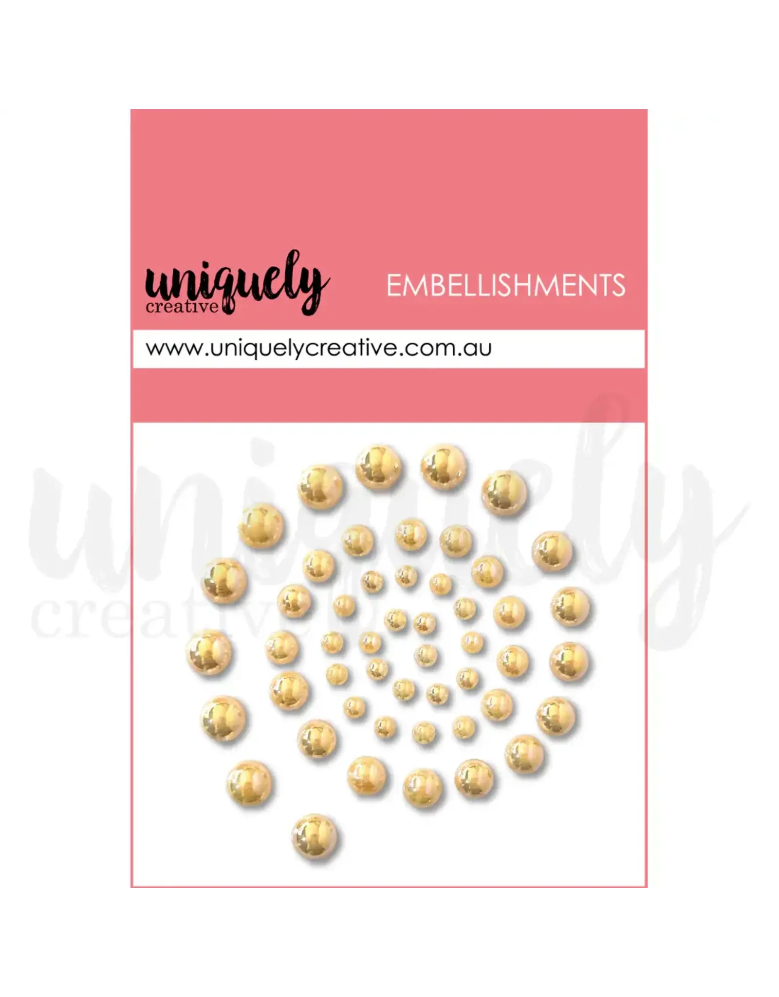 UNIQUELY CREATIVE UNIQUELY CREATIVE CHAMPAGNE PEARLS EMBELLIES PEARL EMBELLISHMENTS