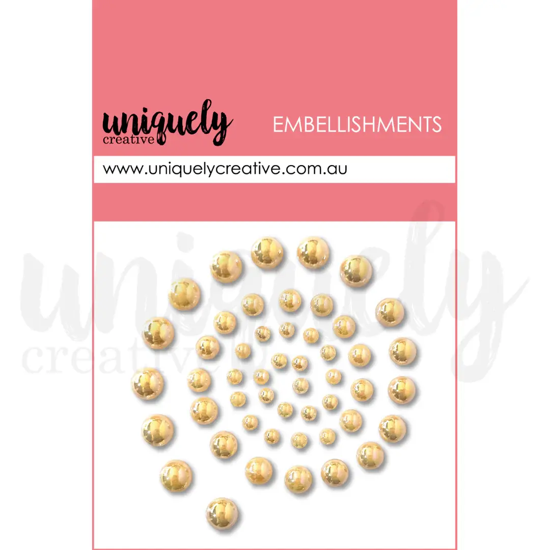 UNIQUELY CREATIVE UNIQUELY CREATIVE CHAMPAGNE PEARLS EMBELLIES PEARL EMBELLISHMENTS