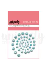 UNIQUELY CREATIVE LIGHT BLUE PEARLS EMBELLIES PEARL EMBELLISHMENTS