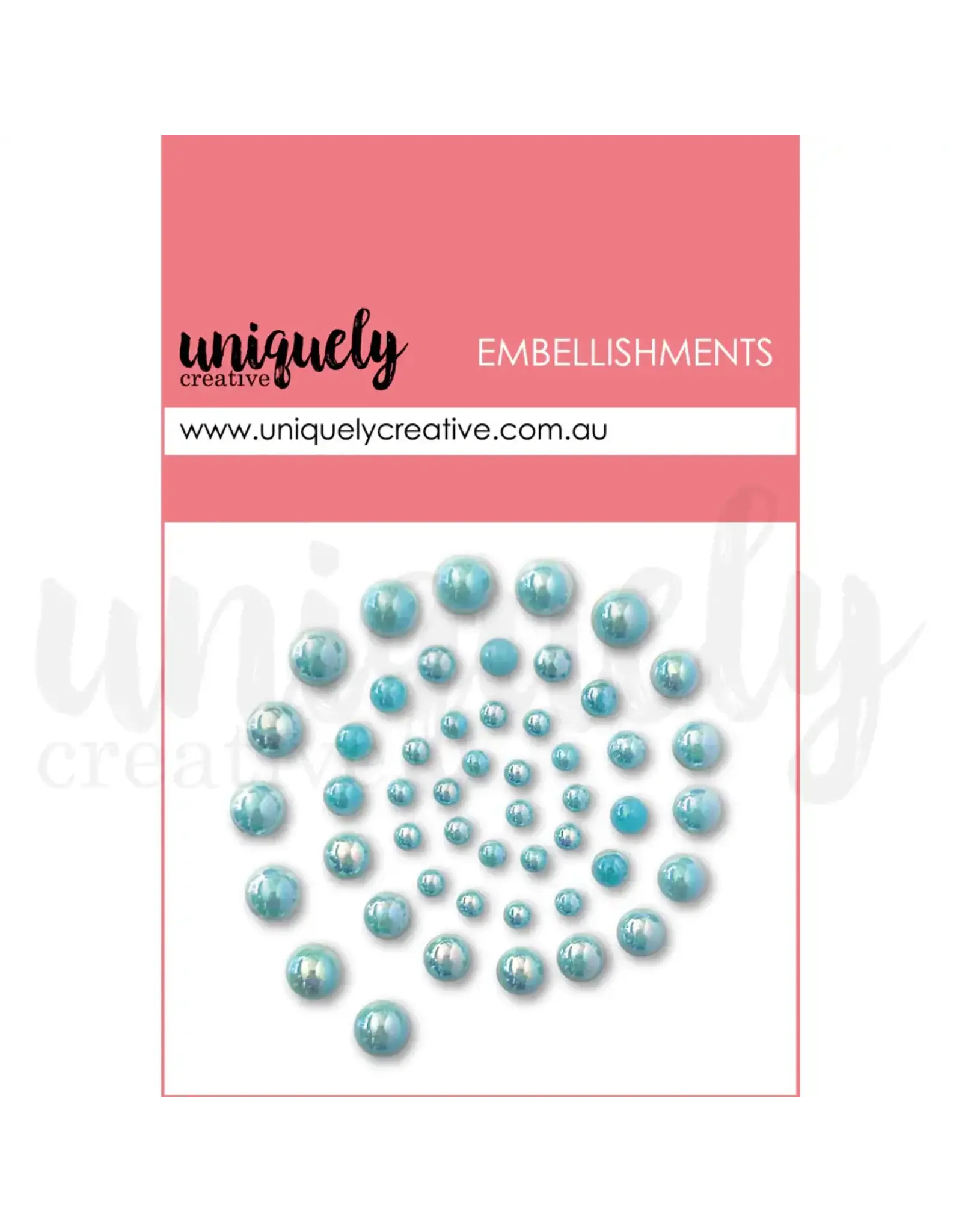 UNIQUELY CREATIVE UNIQUELY CREATIVE LIGHT BLUE PEARLS EMBELLIES PEARL EMBELLISHMENTS