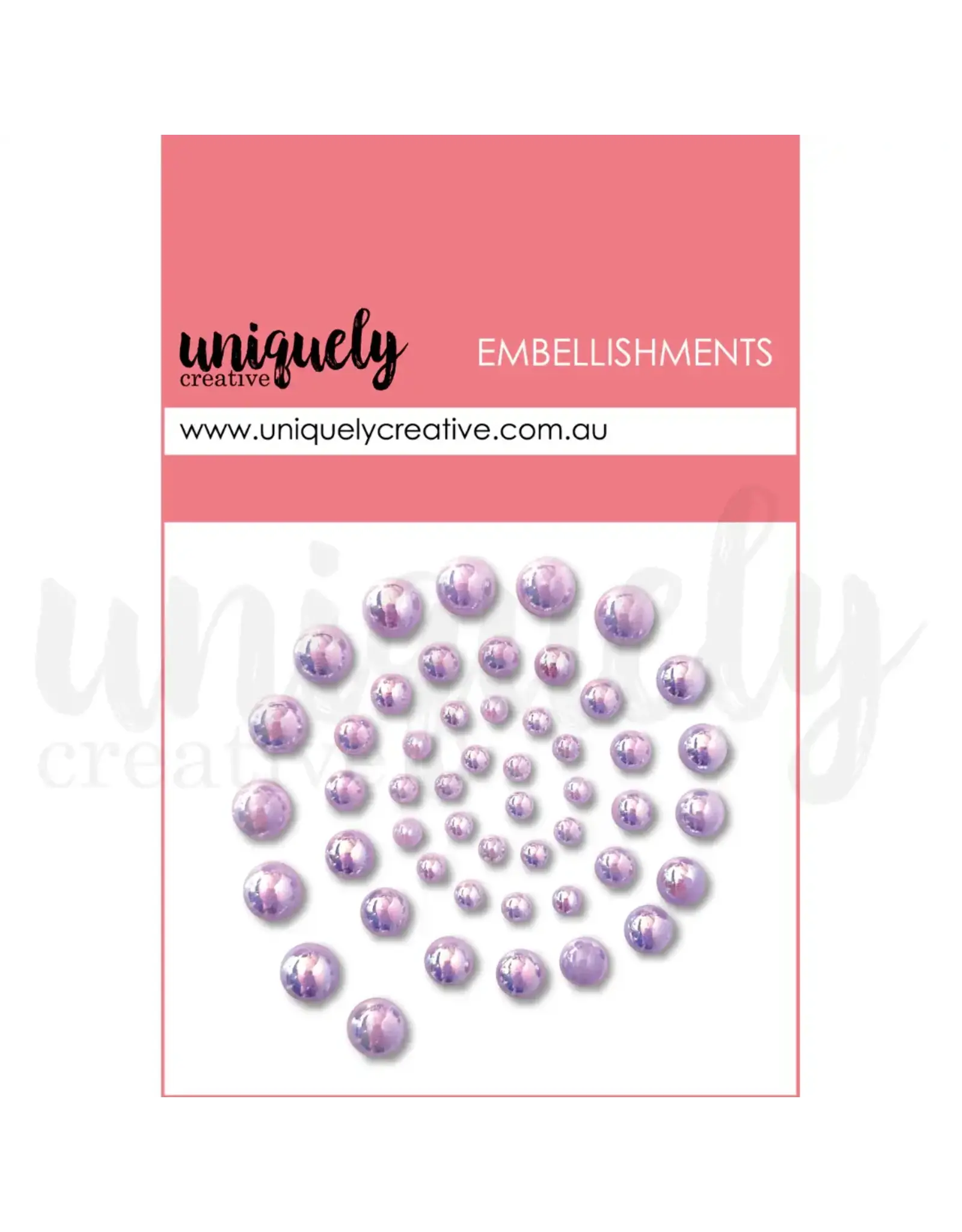 UNIQUELY CREATIVE UNIQUELY CREATIVE LAVENDER PEARLS EMBELLIES PEARL EMBELLISHMENTS