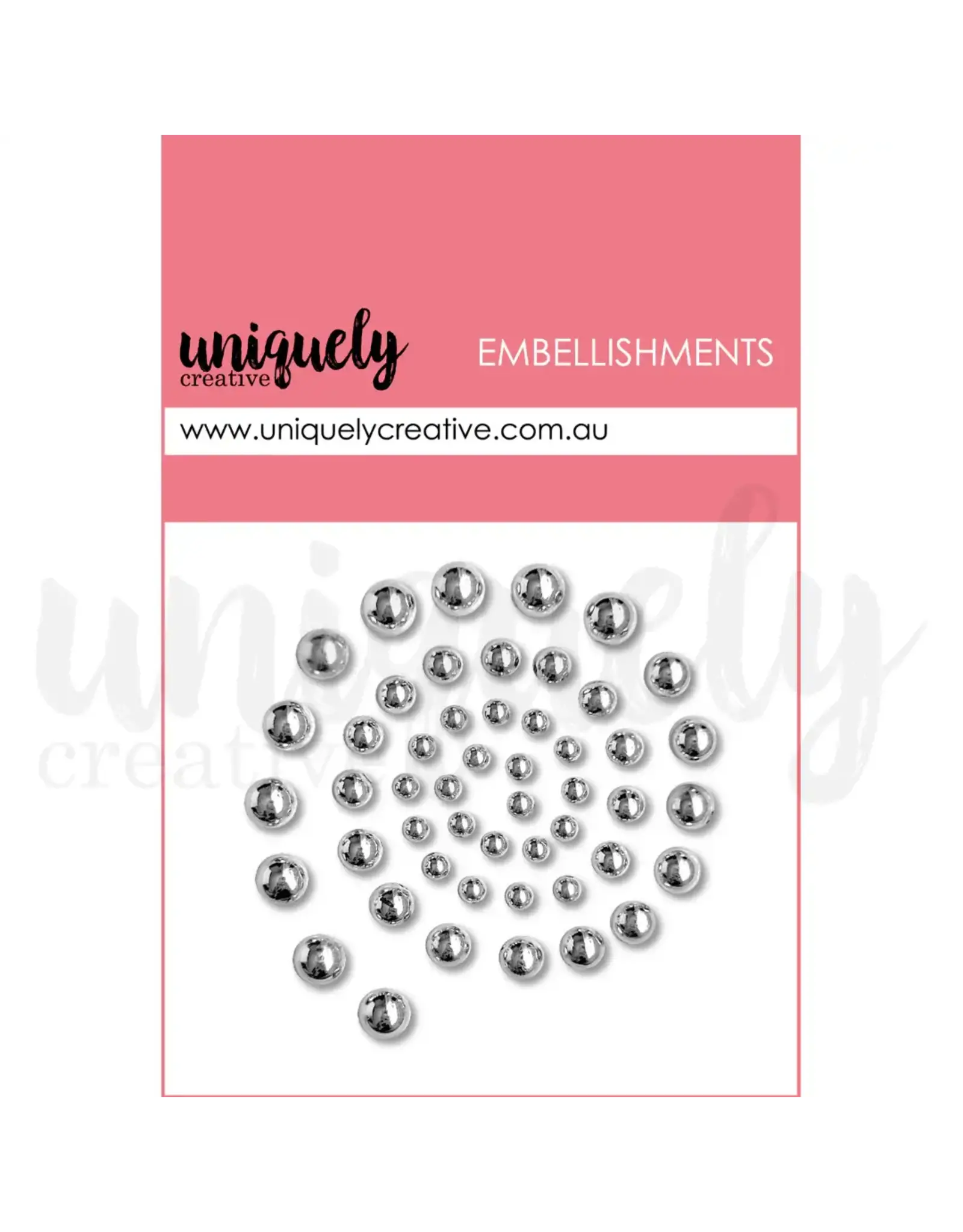 UNIQUELY CREATIVE SILVER PEARLS EMBELLIES PEARL EMBELLISHMENTS