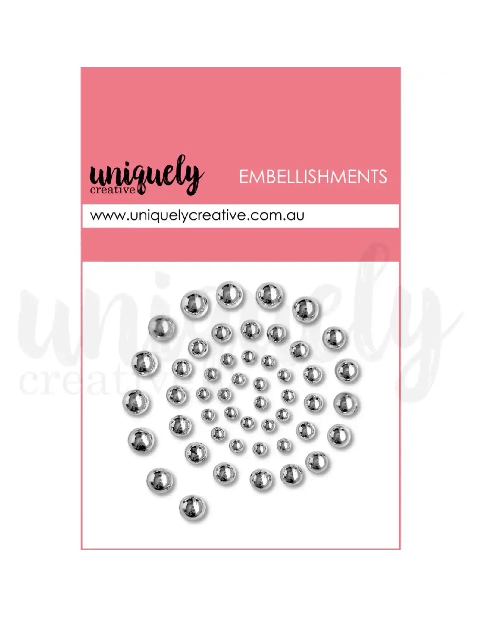 UNIQUELY CREATIVE UNIQUELY CREATIVE SILVER PEARLS EMBELLIES PEARL EMBELLISHMENTS