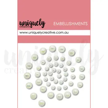UNIQUELY CREATIVE UNIQUELY CREATIVE CHANTILLY PEARLS EMBELLIES PEARL EMBELLISHMENTS