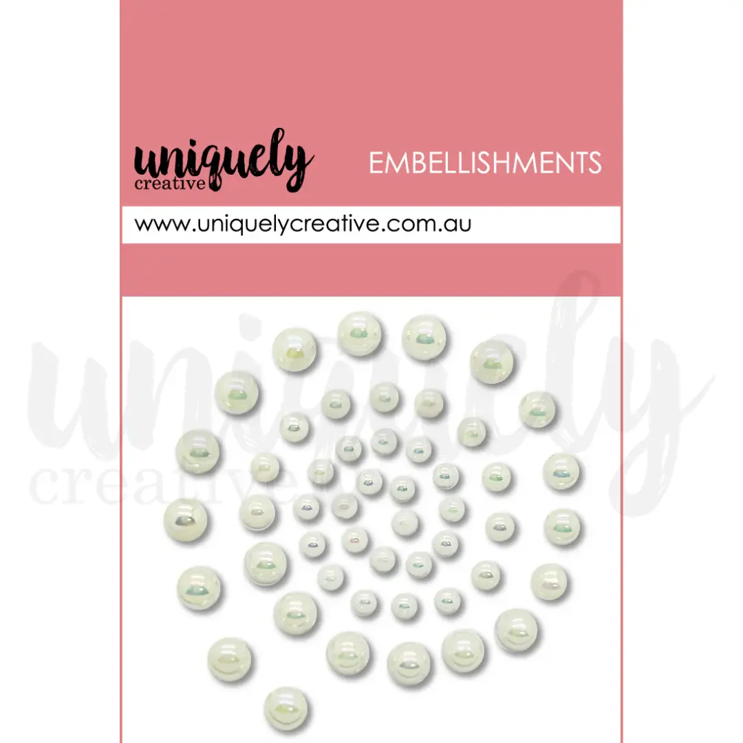 UNIQUELY CREATIVE UNIQUELY CREATIVE CHANTILLY PEARLS EMBELLIES PEARL EMBELLISHMENTS