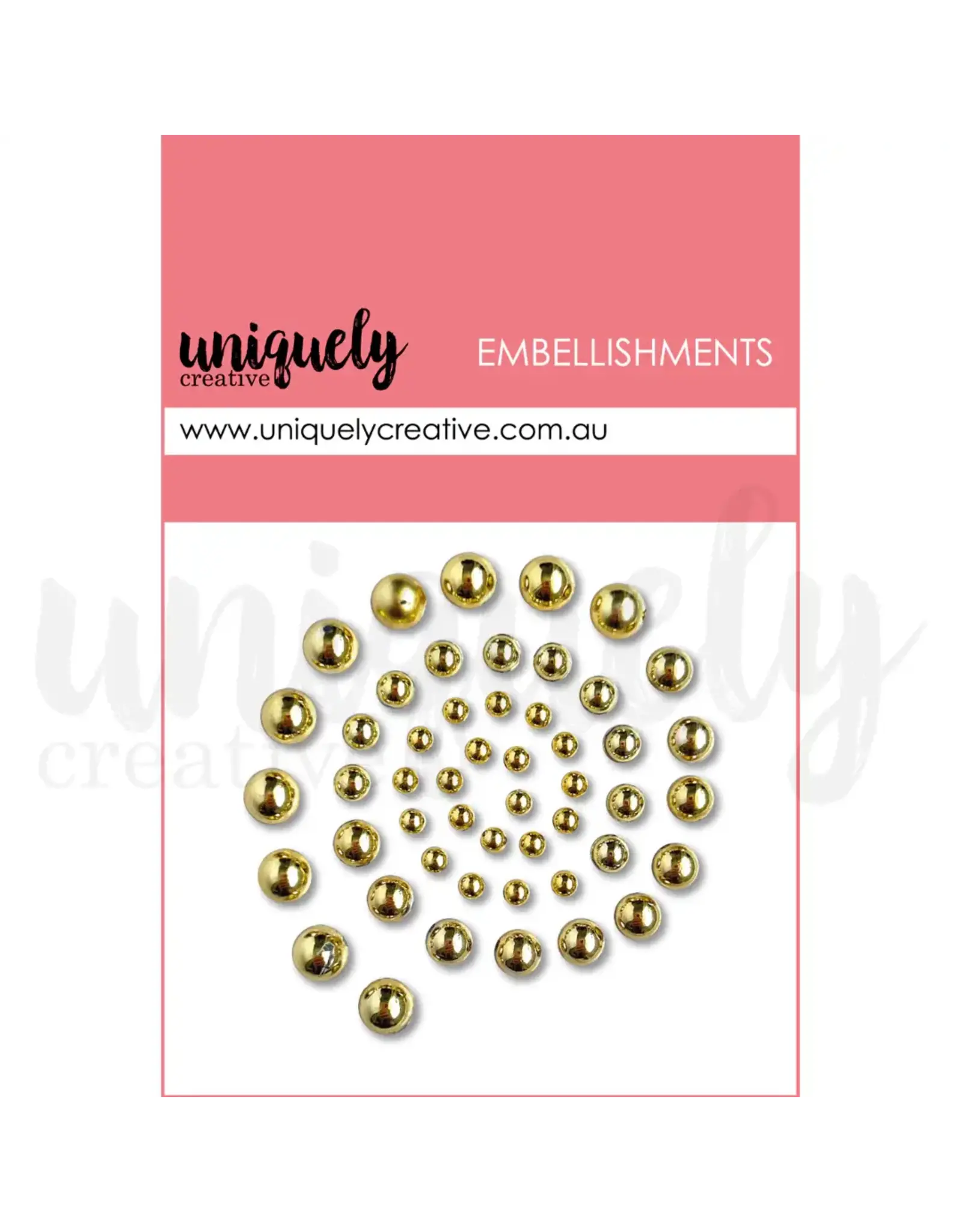 UNIQUELY CREATIVE UNIQUELY CREATIVE GOLD PEARLS EMBELLIES PEARL EMBELLISHMENTS