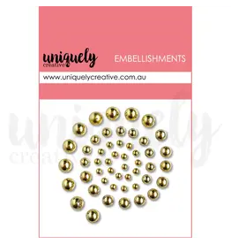 UNIQUELY CREATIVE UNIQUELY CREATIVE GOLD PEARLS EMBELLIES PEARL EMBELLISHMENTS