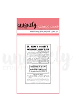 UNIQUELY CREATIVE UNIQUELY CREATIVE VINTAGE NEWSPAPER MINI CLEAR STAMP