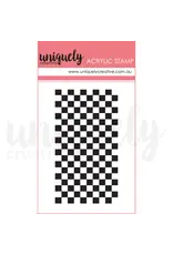 UNIQUELY CREATIVE UNIQUELY CREATIVE CHECKERBOARD MINI CLEAR STAMP