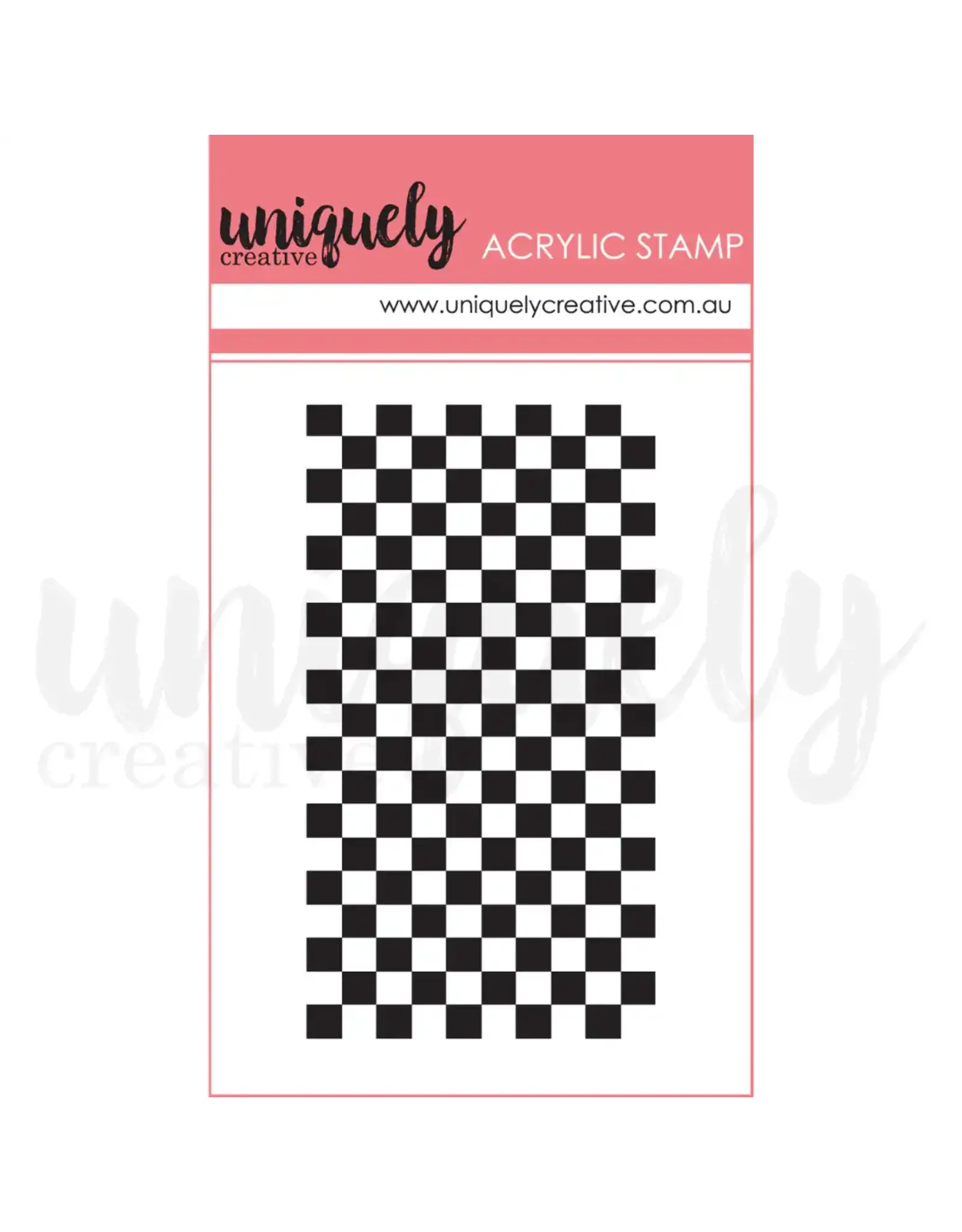 UNIQUELY CREATIVE UNIQUELY CREATIVE CHECKERBOARD MINI CLEAR STAMP