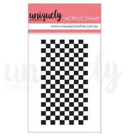 UNIQUELY CREATIVE UNIQUELY CREATIVE CHECKERBOARD MINI CLEAR STAMP