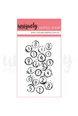 UNIQUELY CREATIVE UNIQUELY CREATIVE BUBBLE WRAP NUMBERS MINI CLEAR STAMP