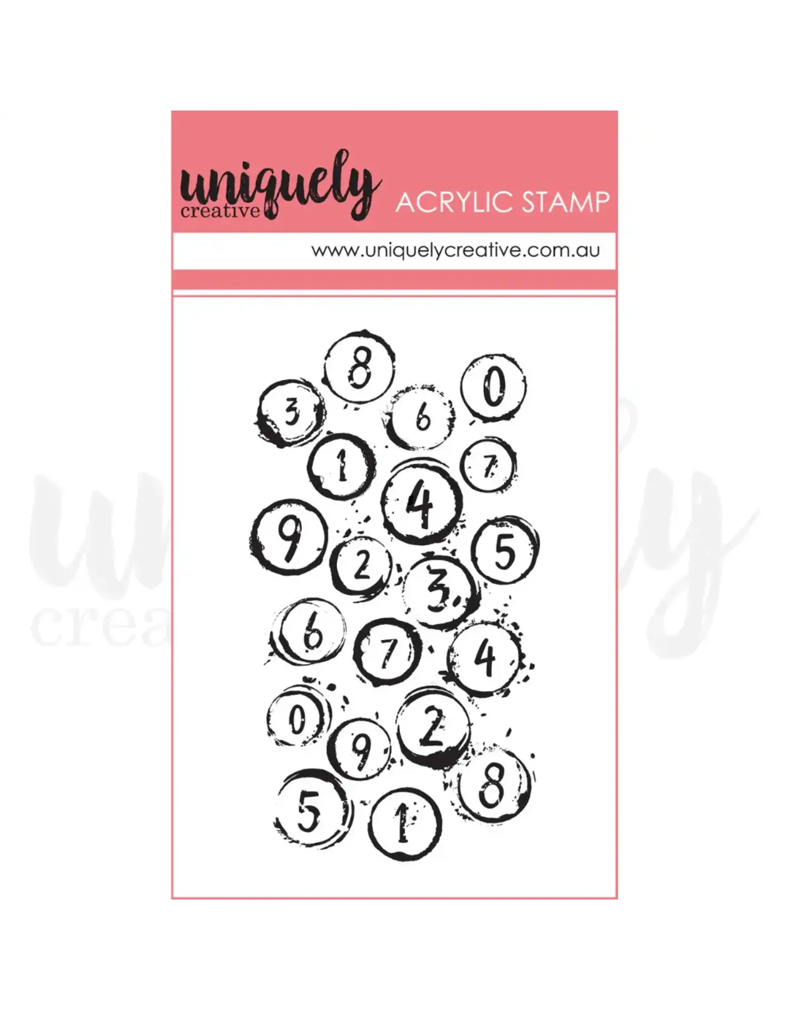 UNIQUELY CREATIVE UNIQUELY CREATIVE BUBBLE WRAP NUMBERS MINI CLEAR STAMP