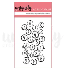 UNIQUELY CREATIVE BUBBLE WRAP NUMBERS MINI CLEAR STAMP