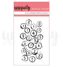 UNIQUELY CREATIVE UNIQUELY CREATIVE BUBBLE WRAP NUMBERS MINI CLEAR STAMP