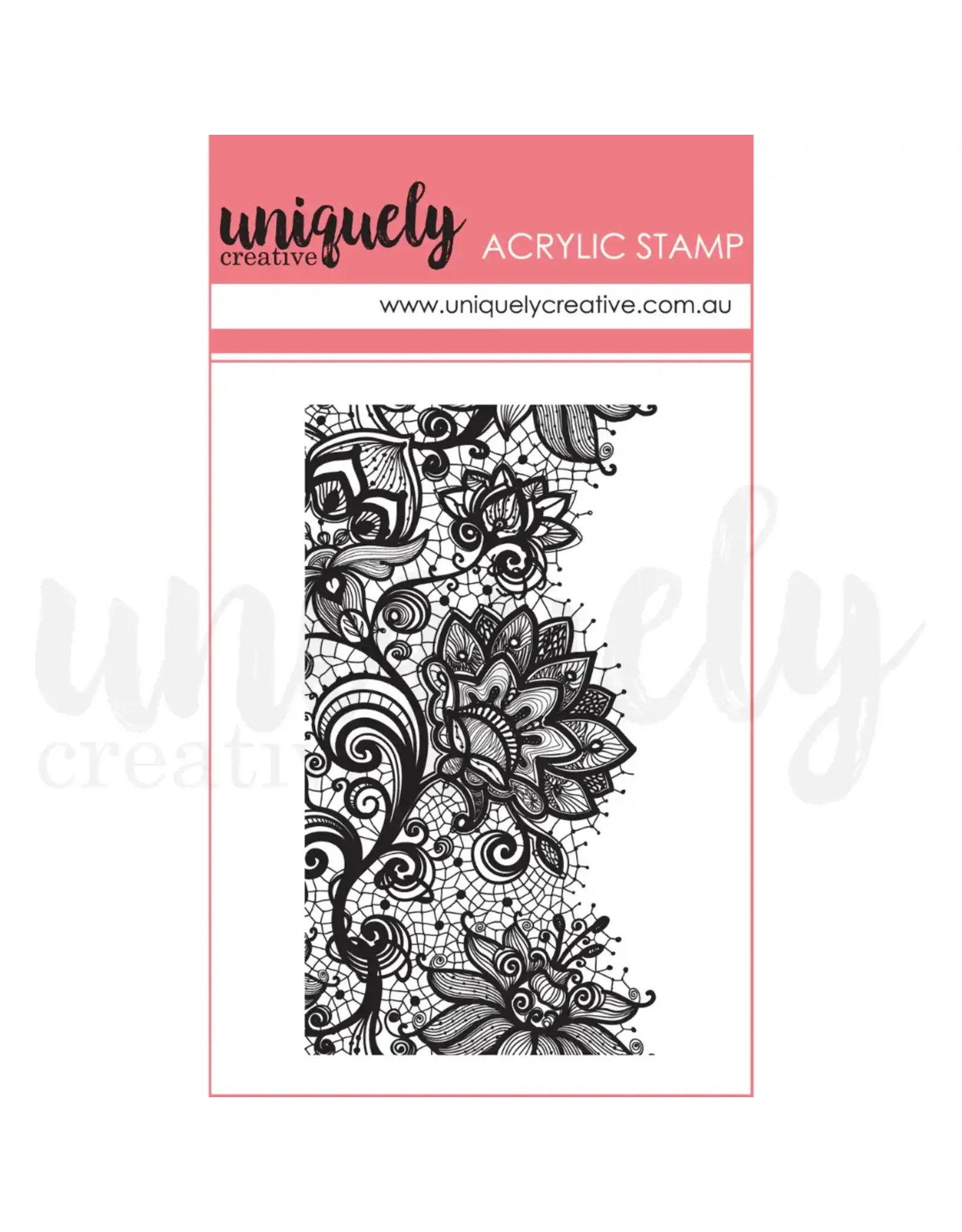 UNIQUELY CREATIVE UNIQUELY CREATIVE FLORAL DOILY MINI CLEAR STAMP