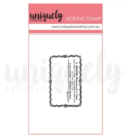 UNIQUELY CREATIVE UNIQUELY CREATIVE VINTAGE PHARMACY MINI CLEAR STAMP