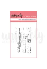 UNIQUELY CREATIVE UNIQUELY CREATIVE VINTAGE RECEIPT MINI CLEAR STAMP