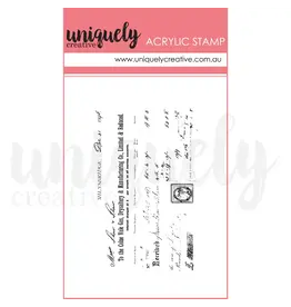 UNIQUELY CREATIVE UNIQUELY CREATIVE VINTAGE RECEIPT MINI CLEAR STAMP