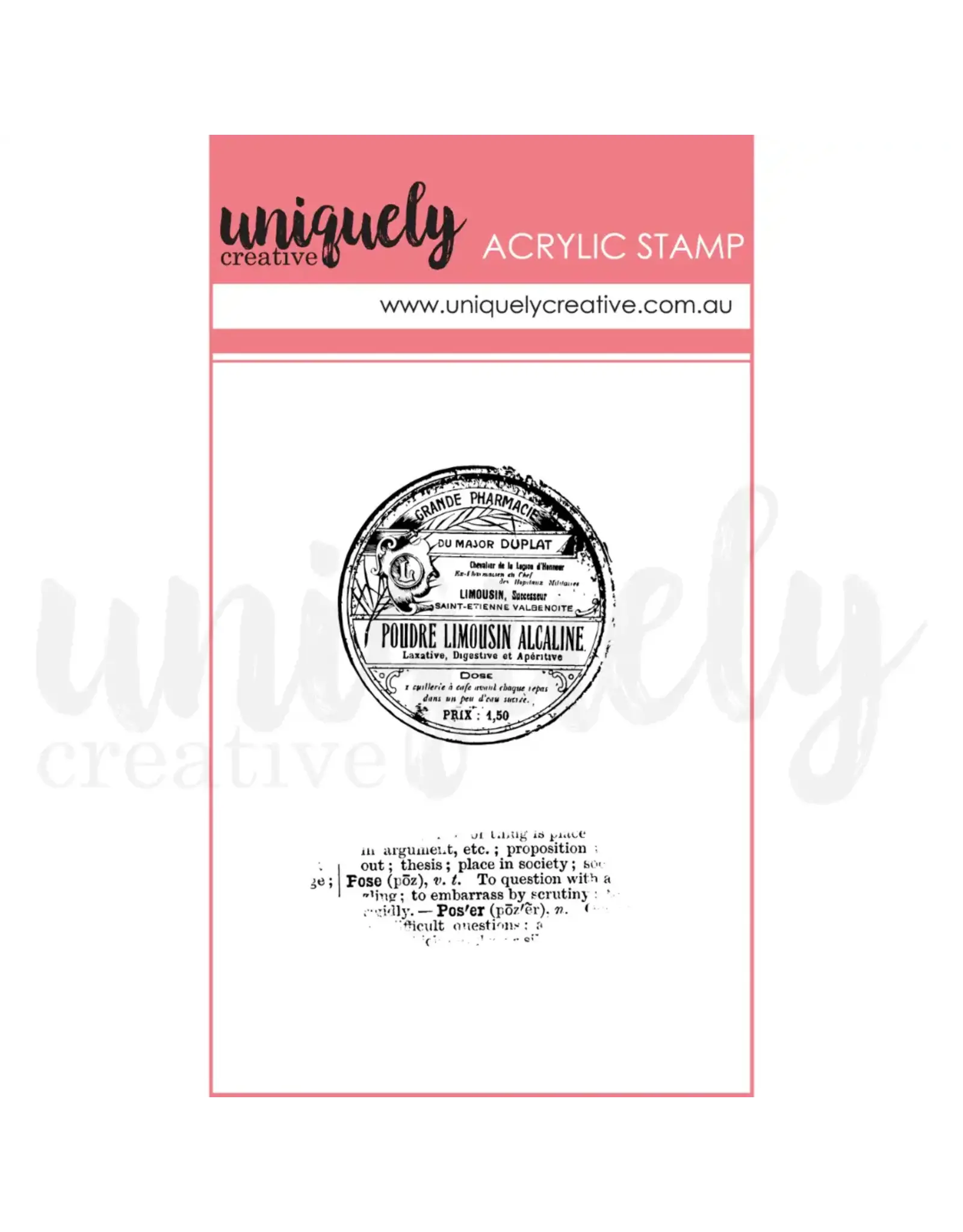 UNIQUELY CREATIVE UNIQUELY CREATIVE VINTAGE DICTIONARY MINI CLEAR STAMP SET