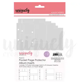 UNIQUELY CREATIVE PACK 2 POCKET PAGE PROTECTOR ALBUM INSERTS