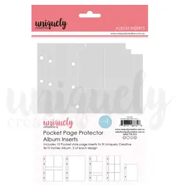 UNIQUELY CREATIVE PACK 1 POCKET PAGE PROTECTOR ALBUM INSERTS