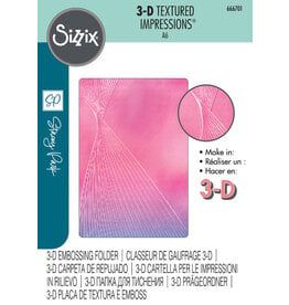 SIZZIX SIZZIX STACEY PARK COSMOPOLITAN, FRENCH TWIST 3-D TEXTURED IMPRESSIONS A6 EMBOSSING FOLDER