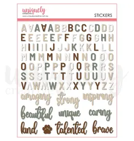 UNIQUELY CREATIVE UNIQUELY CREATIVE WILLOW & GRACE PUFFY ALPHA STICKERS