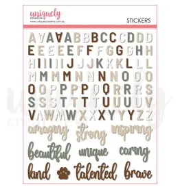 UNIQUELY CREATIVE WILLOW & GRACE PUFFY ALPHA STICKERS