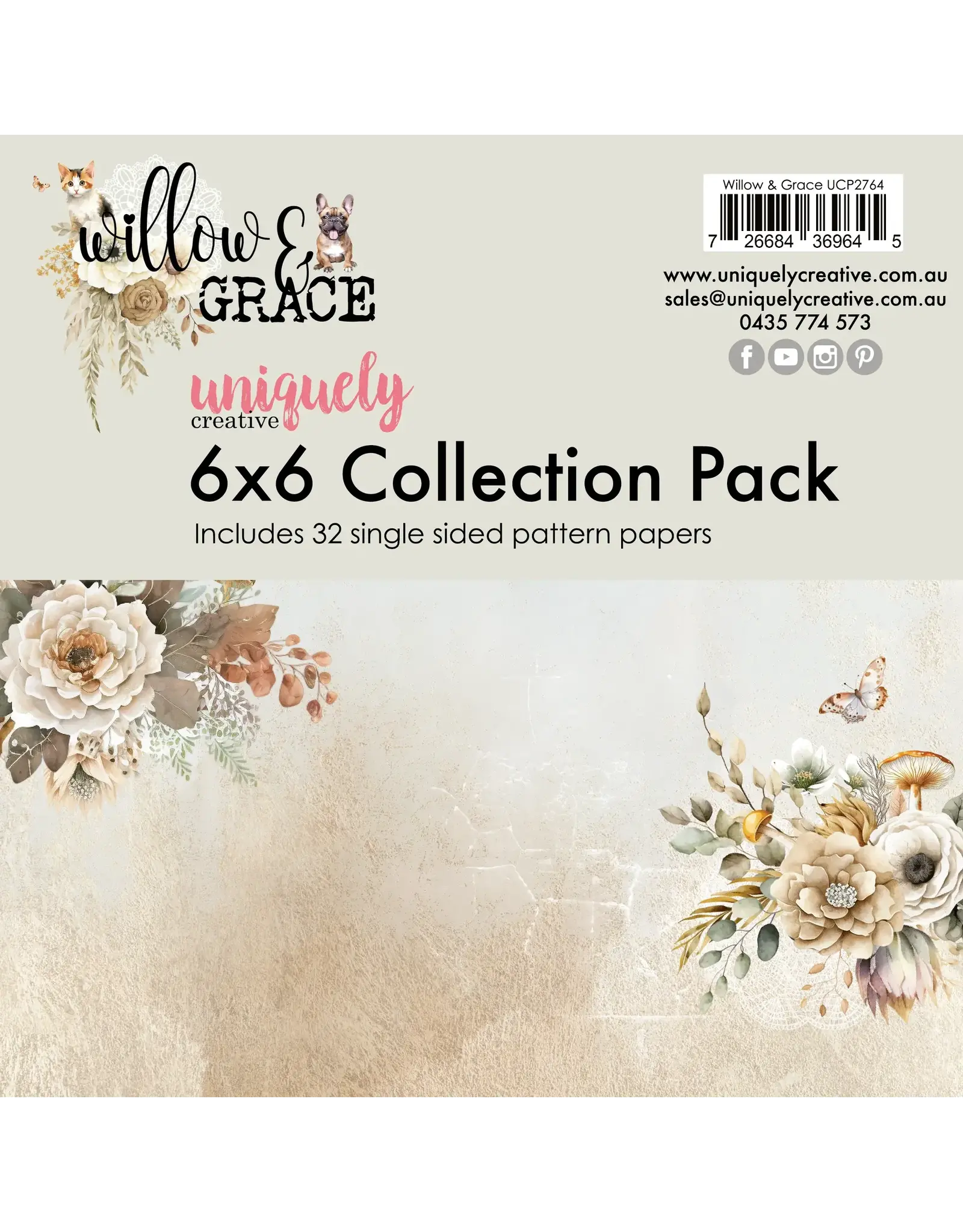 UNIQUELY CREATIVE UNIQUELY CREATIVE WILLOW & GRACE 6x6 COLLECTION PACK