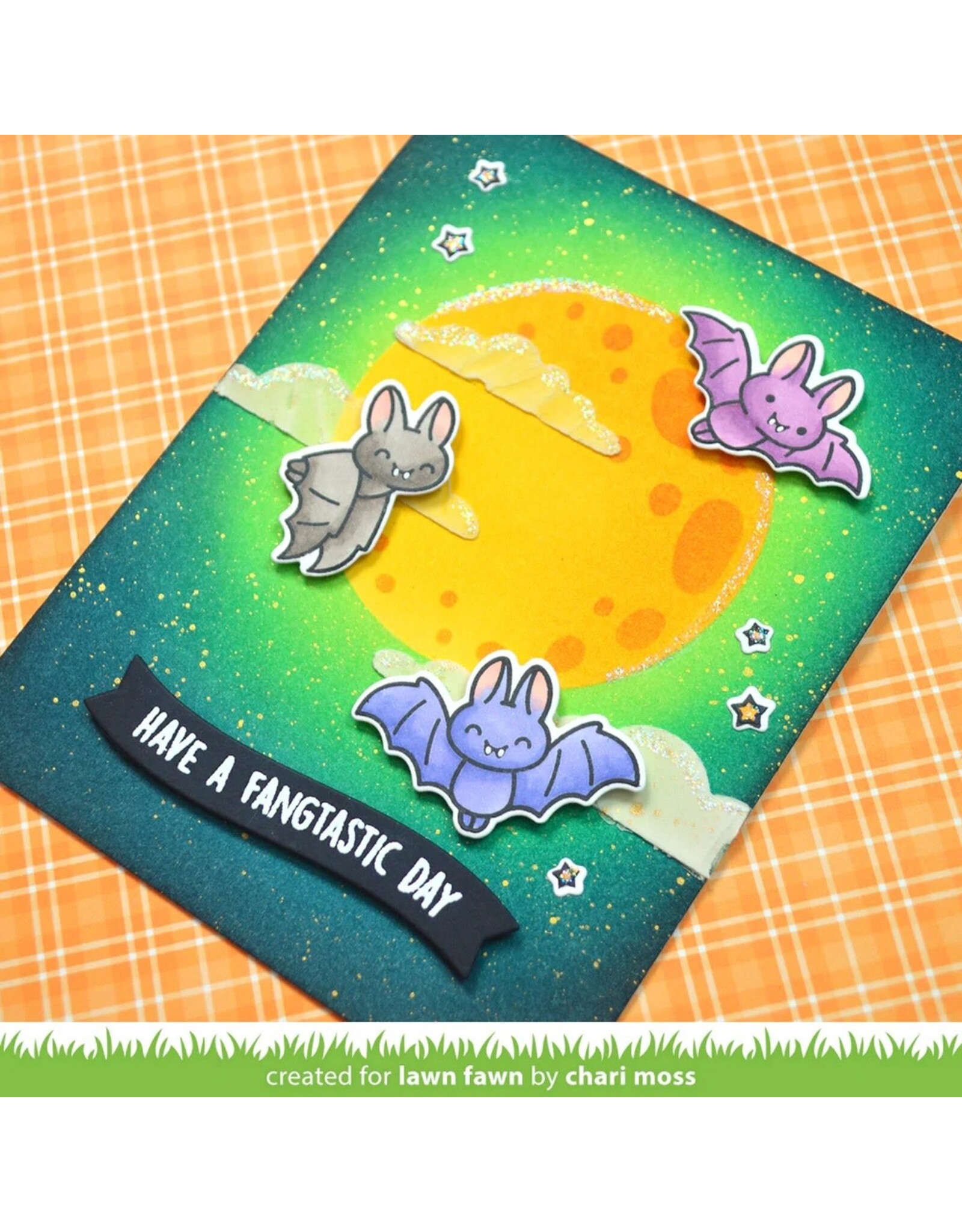 LAWN FAWN LAWN FAWN LAWN CLIPPINGS NIGHTTIME SKY 6x6  STENCIL