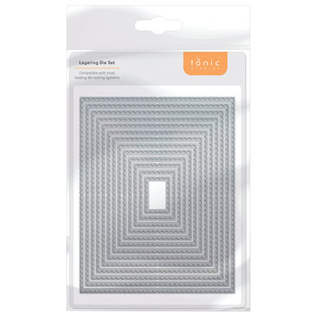 TONIC TONIC STUDIOS SCALLOPED RECTANGLES LAYERING DIE SET