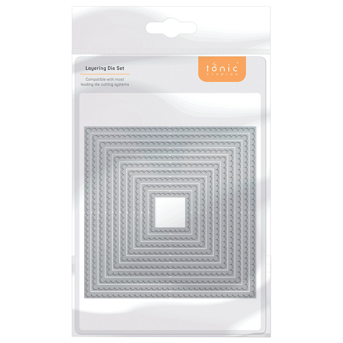 TONIC TONIC STUDIOS SCALLOPED SQUARES LAYERING DIE SET