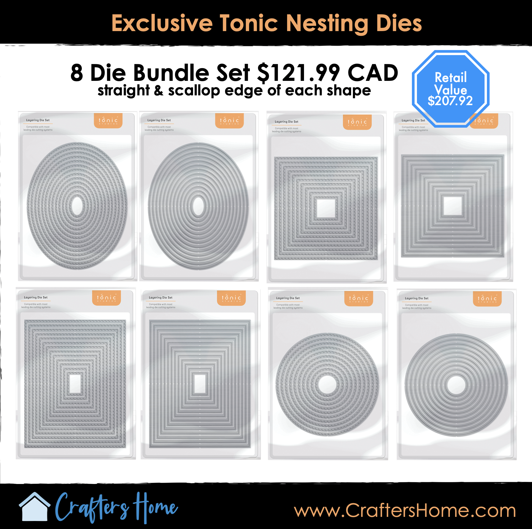 TONIC TONIC STUDIOS LAYERING DIE SET BUNDLE 8