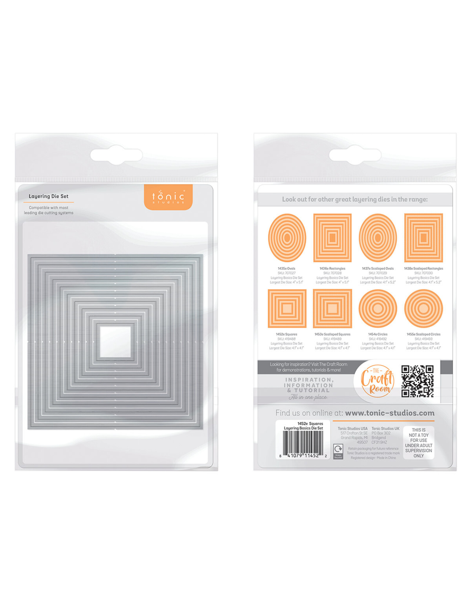 TONIC TONIC STUDIOS SQUARES LAYERING DIE SET