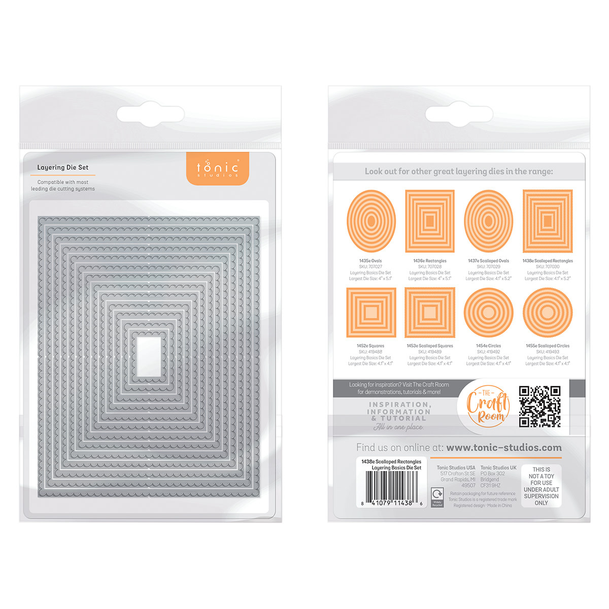 TONIC TONIC STUDIOS SCALLOPED RECTANGLES LAYERING DIE SET