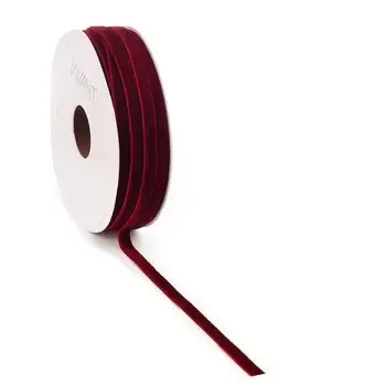 VIVANT VELVETY BORDEAUX RIBBON 1. YARD