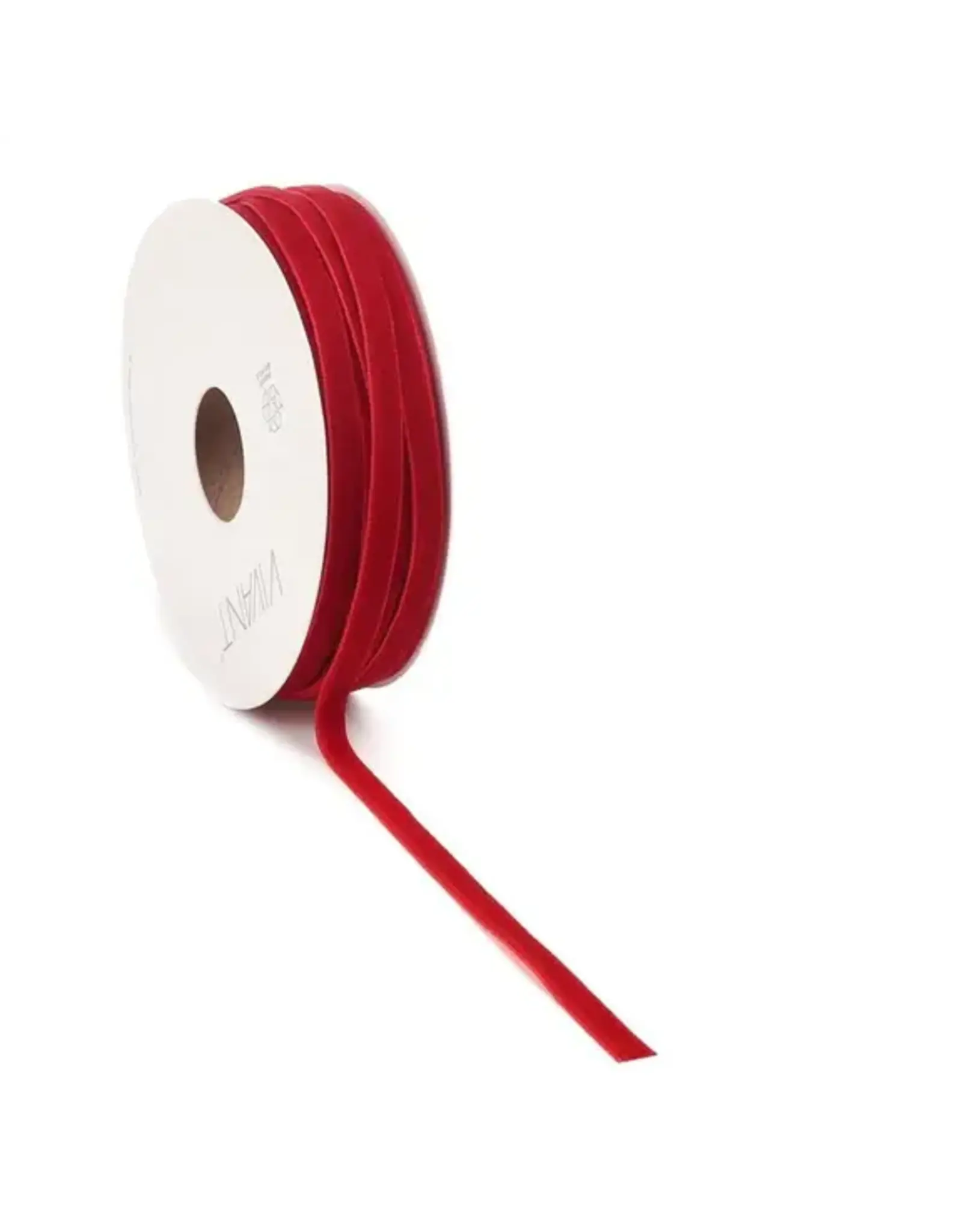 VIVANT VIVANT VELVETY WARM RED RIBBON 1. YARD