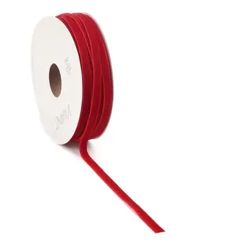 VIVANT VELVETY WARM RED RIBBON 1. YARD