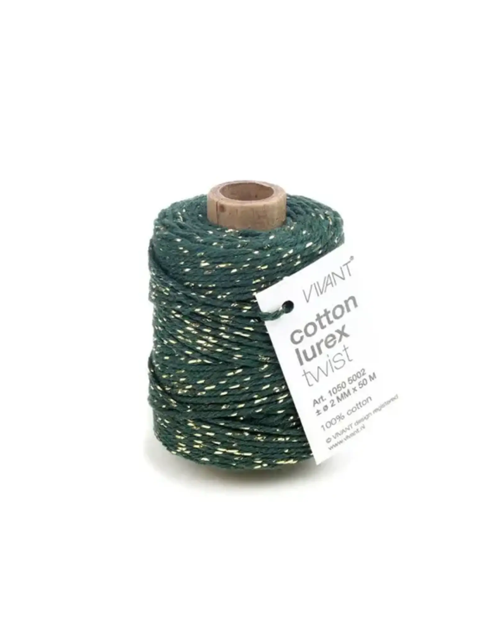 VIVANT VIVANT LUREX GREEN COTTON CORD 54.68 yrds
