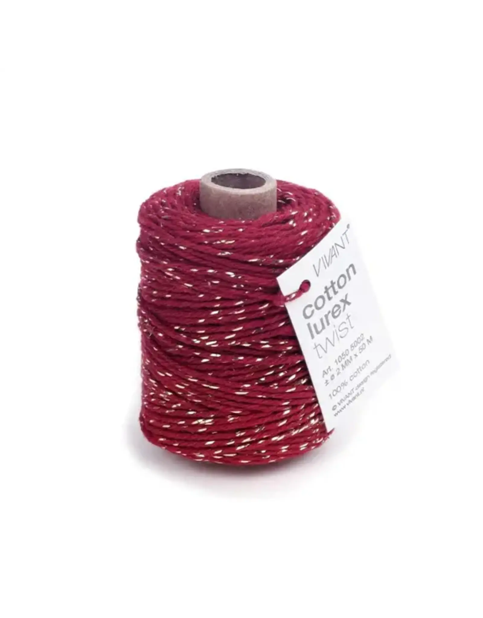 VIVANT VIVANT LUREX BORDEAUX COTTON CORD 54.68 yrds